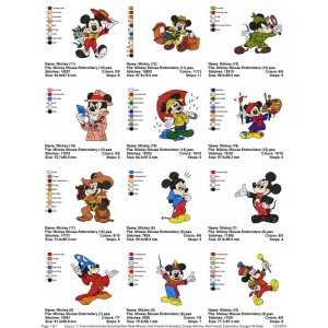 Collection Mickey And Friends Embroidery Designs 06